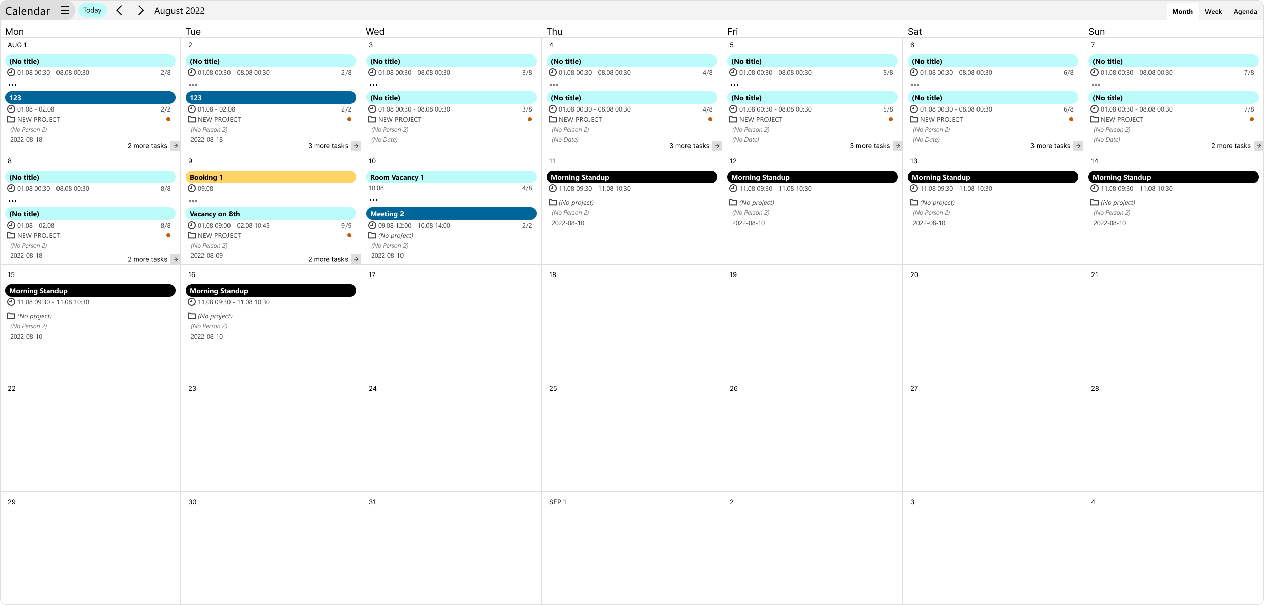 Calendar View in Ganttic, a new way to see your resources on a google calendar hybrid